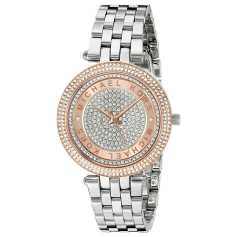 michael kors damen-armbanduhr mk3446 roségold silber|Michael Kors ladies watches.